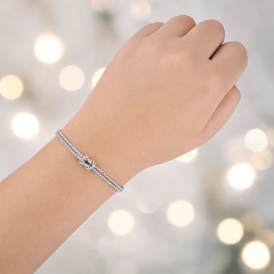 Pulsera Nudo | Plata 925 baño de rodio 5