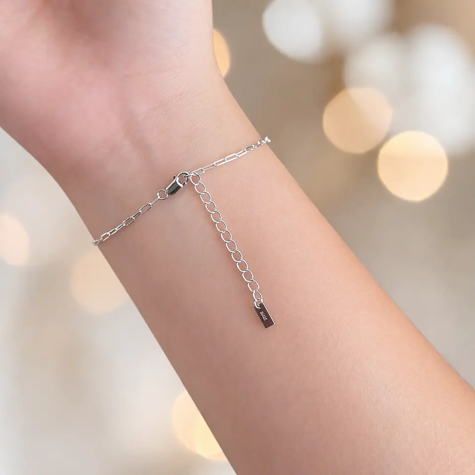 Pulsera Laura | Plata 925 baño de rodio 8
