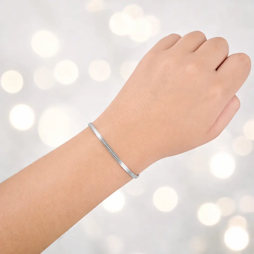 Pulsera Espiga | Plata 925 baño de rodio 6