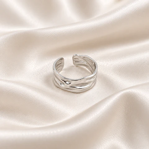 Anillo Áurea Plateado