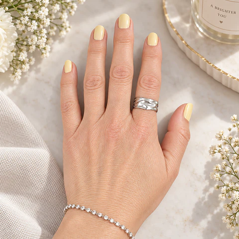 Anillo Áurea Plateado