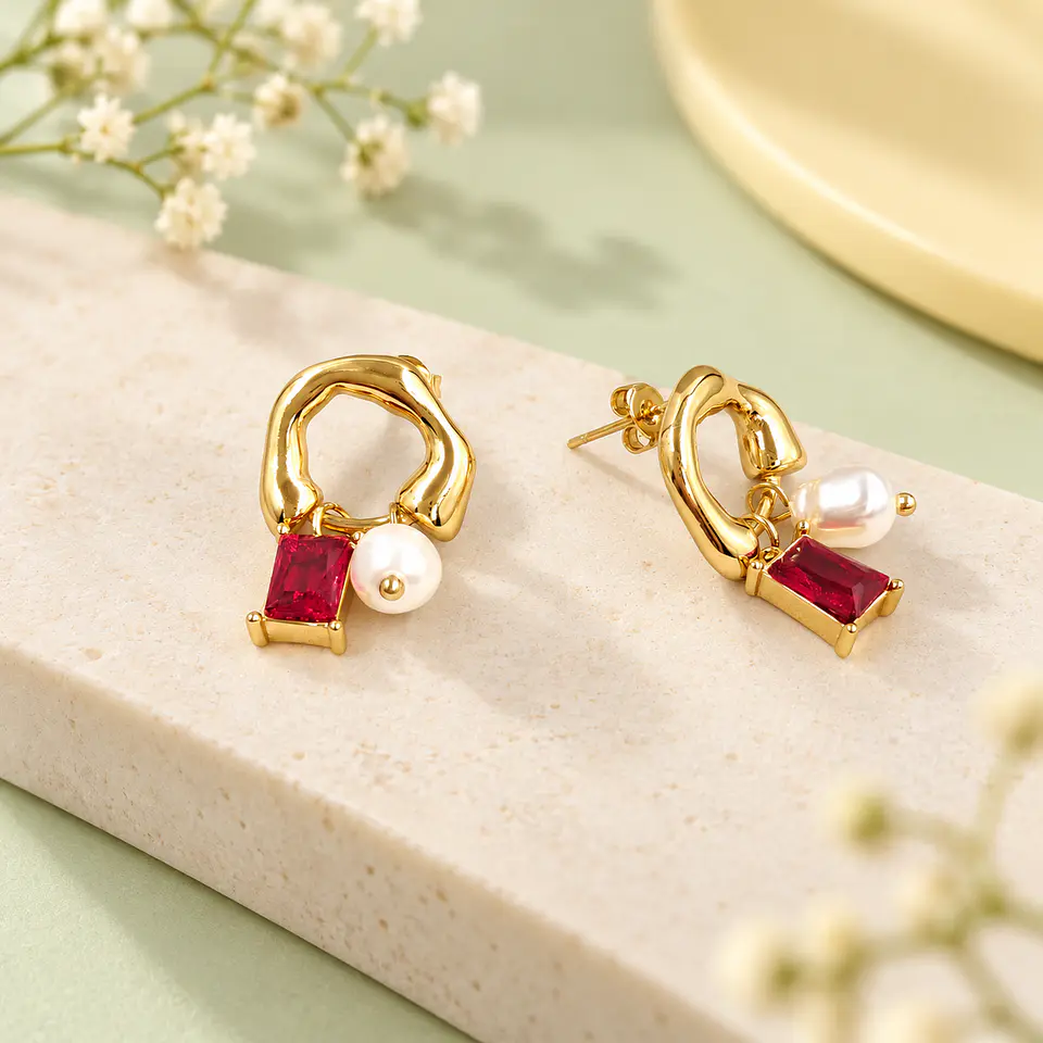 Aros Elisa Rojo 5