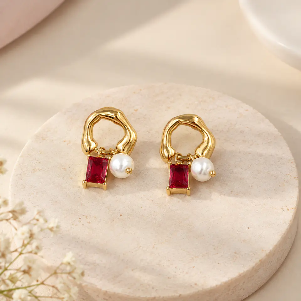Aros Elisa Rojo 4