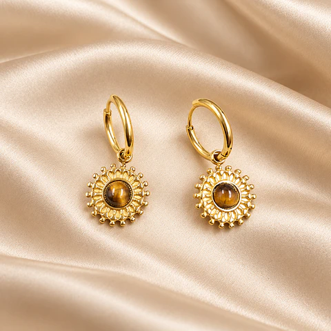 Aros Argollas Letizia Ámbar