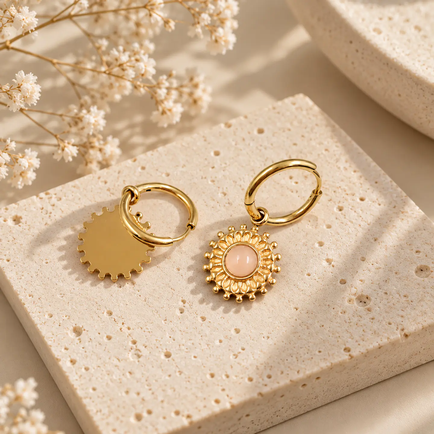 Aros Argollas Letizia Rosado 5