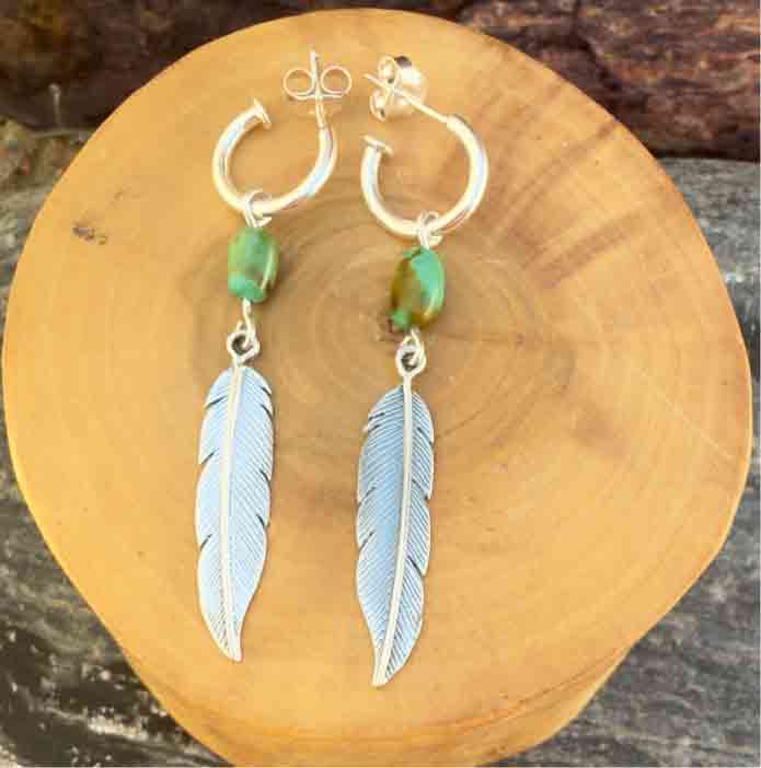 Aros Argollas y Plumas de Plata 950 con Piedras 7