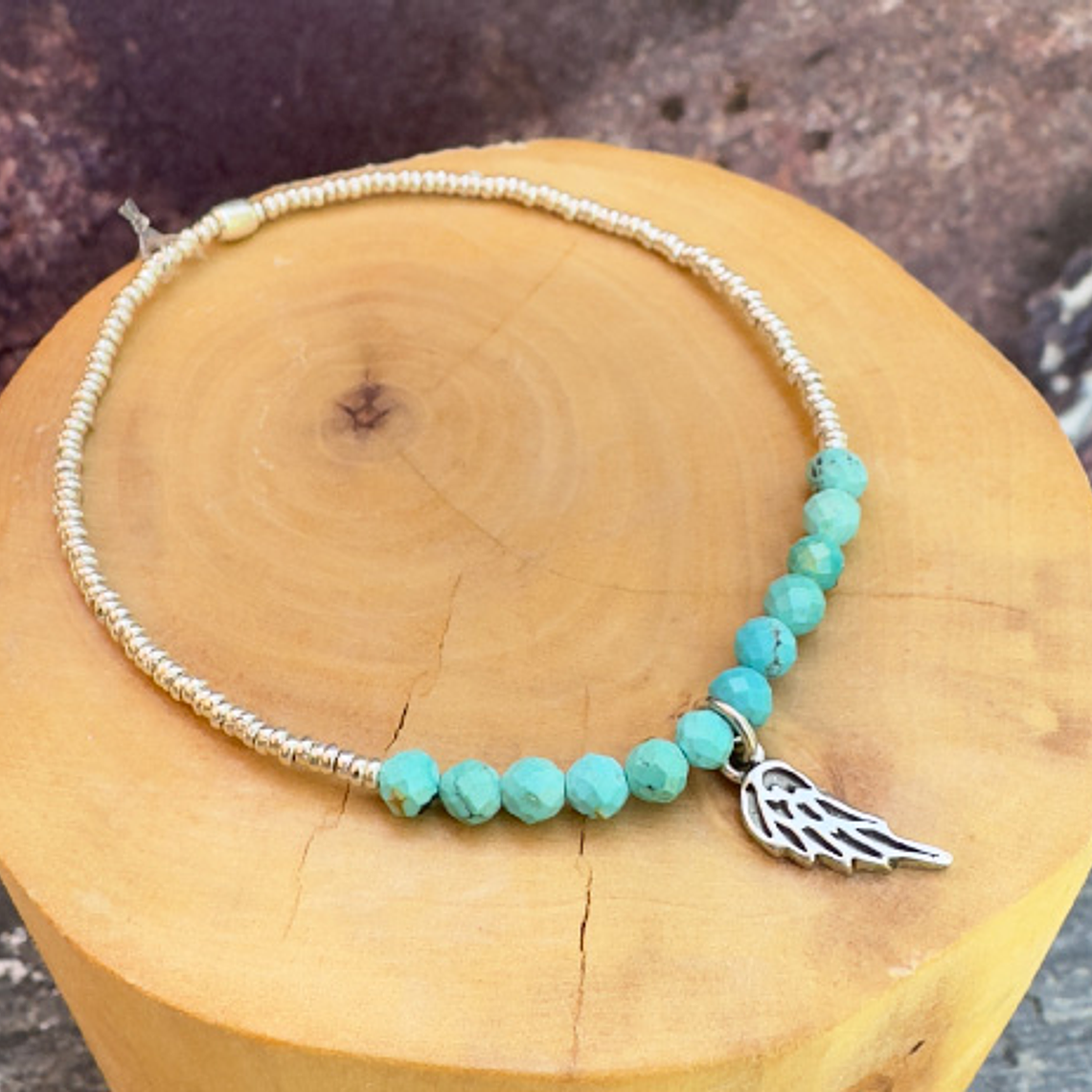 Pulsera Elástica Alita Plata 950 con Mostacillas Plata 1000 1