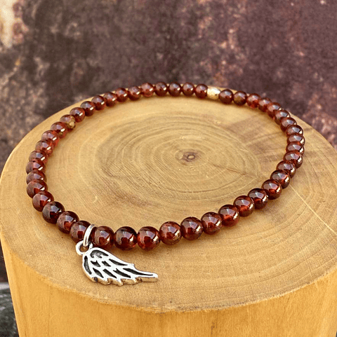 Pulsera Elástica Alita Plata 950 con Mostacillas de Piedras