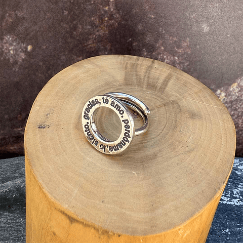 Anillo Ho'oponopono Círculo Ajustable de Plata 950