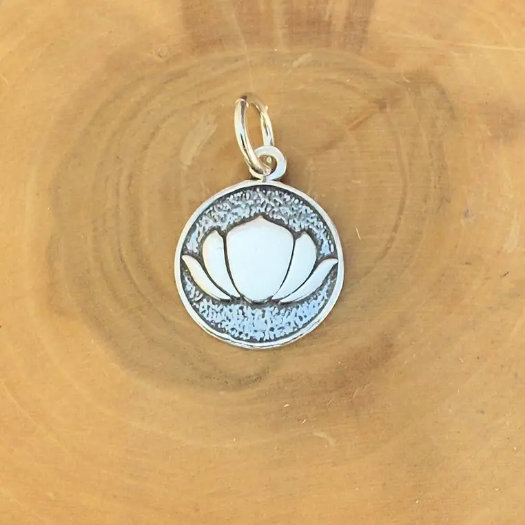 Medalla Flor de Loto 1,5cm de Plata 950 1