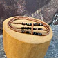 Pulsera elástica de 3 corridas de mostacillas de Cobre y piedras - Miniatura 1
