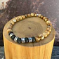 V Pulsera elástica con mostacillas de Plata 950 con lineas y  Piedras de 6mm - Miniatura 1