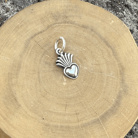Medalla Corazón Plantita de Plata 950