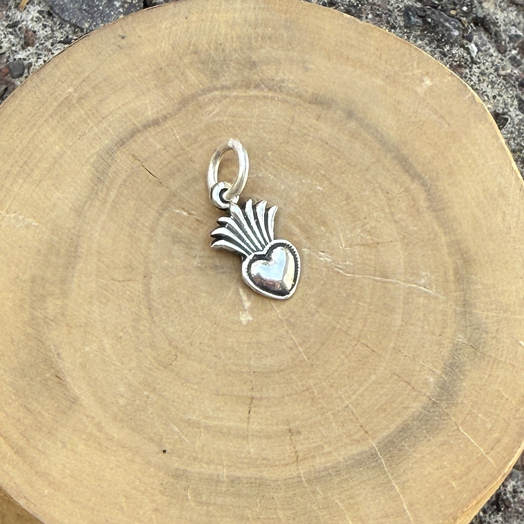 Medalla Corazón Plantita de Plata 950 1