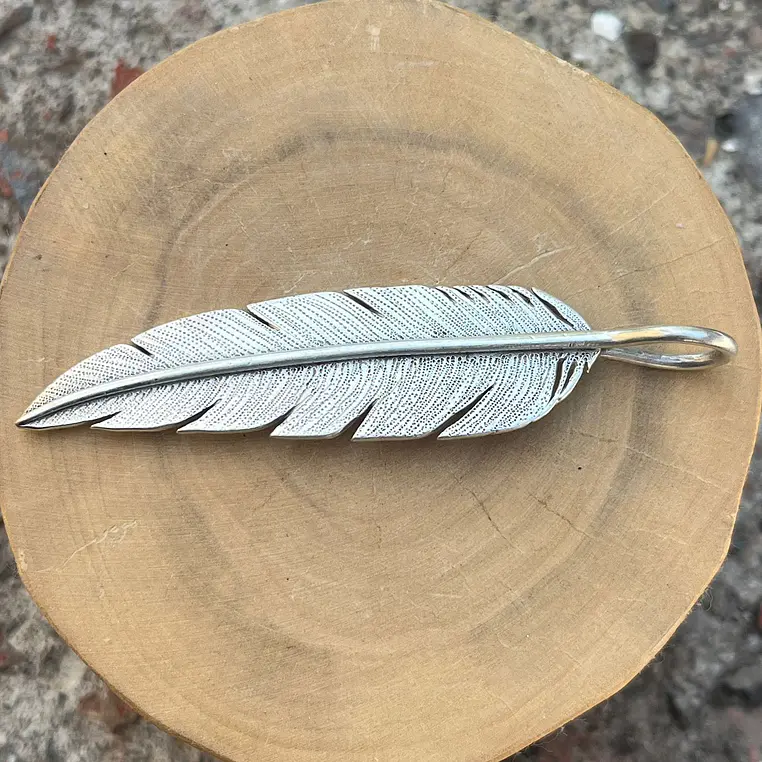 V Medalla Pluma Grande Puntuda de Plata 950 1