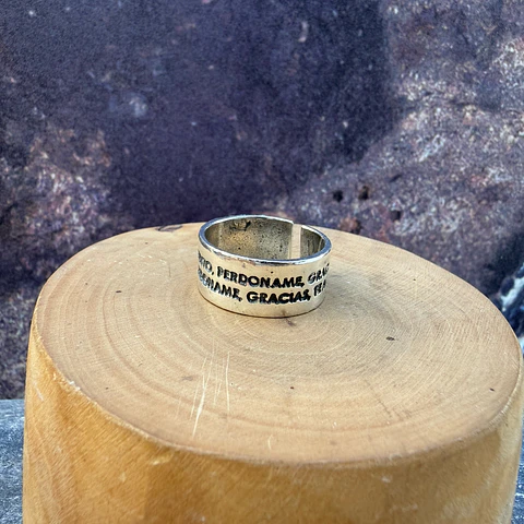 Anillo  Ho´oponopono de plata 950 