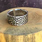 V Anillo Martillado Tupido de Plata 950  - Miniatura 1