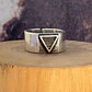 V Anillo con Triángulo Calado de Plata 950 - Miniatura 3