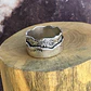 V Anillo Uno sobre Otro con Texturas de Plata 950 - Miniatura 3