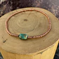 Pulsera elástica de mostacillas de Cobre y una piedra  - Miniatura 2
