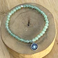 Pulsera elástica con Flor de Loto de plata 950 y mostacillas de Piedras - Miniatura 6