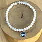 Pulsera elástica con Flor de Loto de plata 950 y mostacillas de Piedras - Miniatura 7