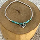 Pulsera Elástica Medalla Corazón con alas Plata 950, Mostacillas de Plata 1000 y piedras - Miniatura 2