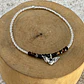 Pulsera Elástica Medalla Corazón con alas Plata 950, Mostacillas de Plata 1000 y piedras - Miniatura 3