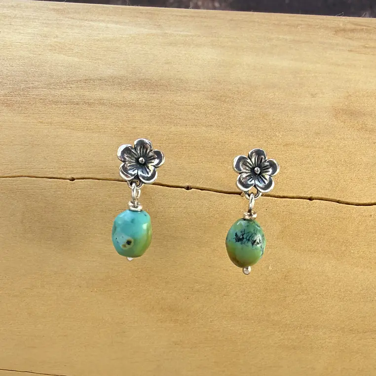 Aros Florcita de plata 950 y Piedras 3