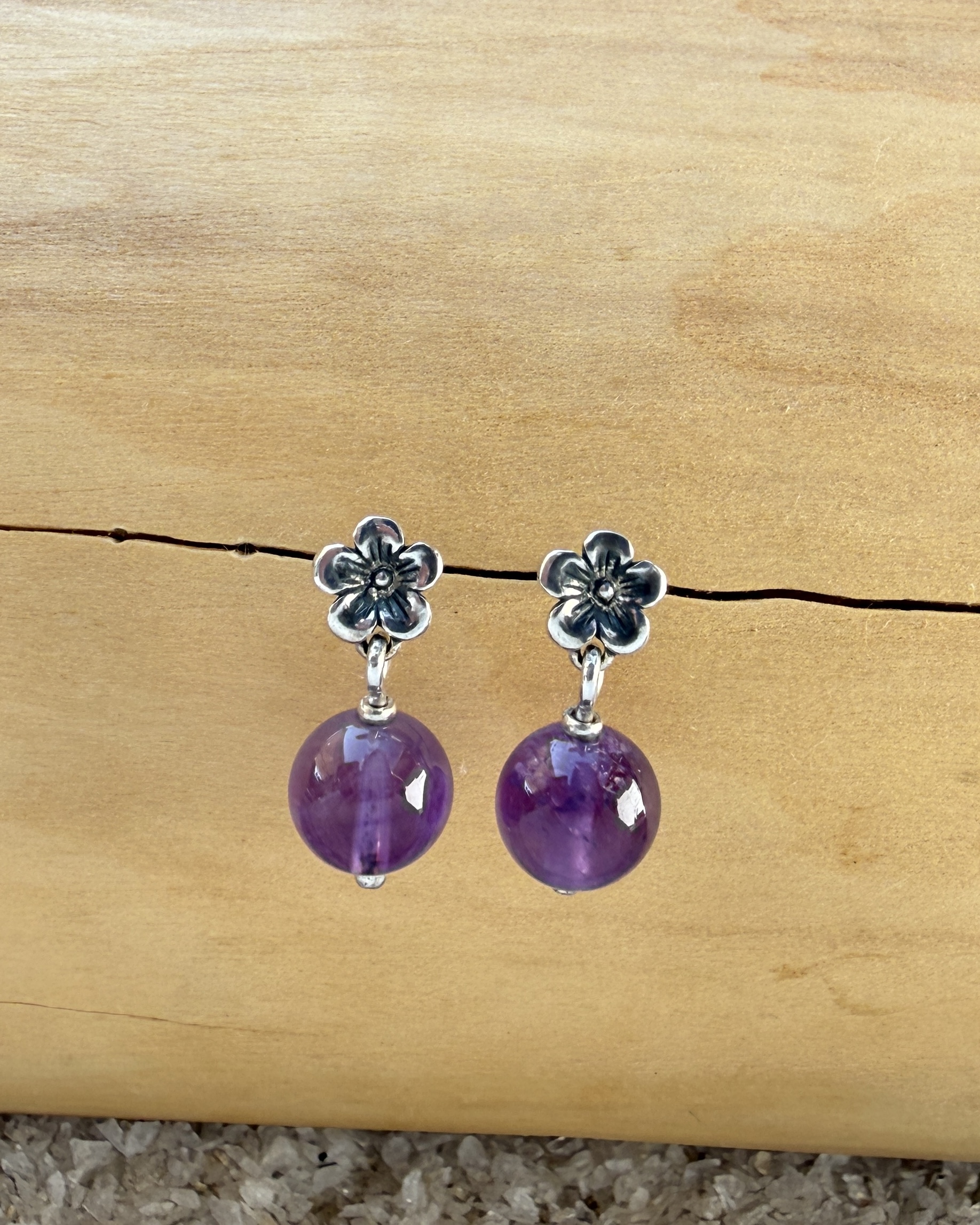 Aros Florcita de plata 950 y Piedras 4