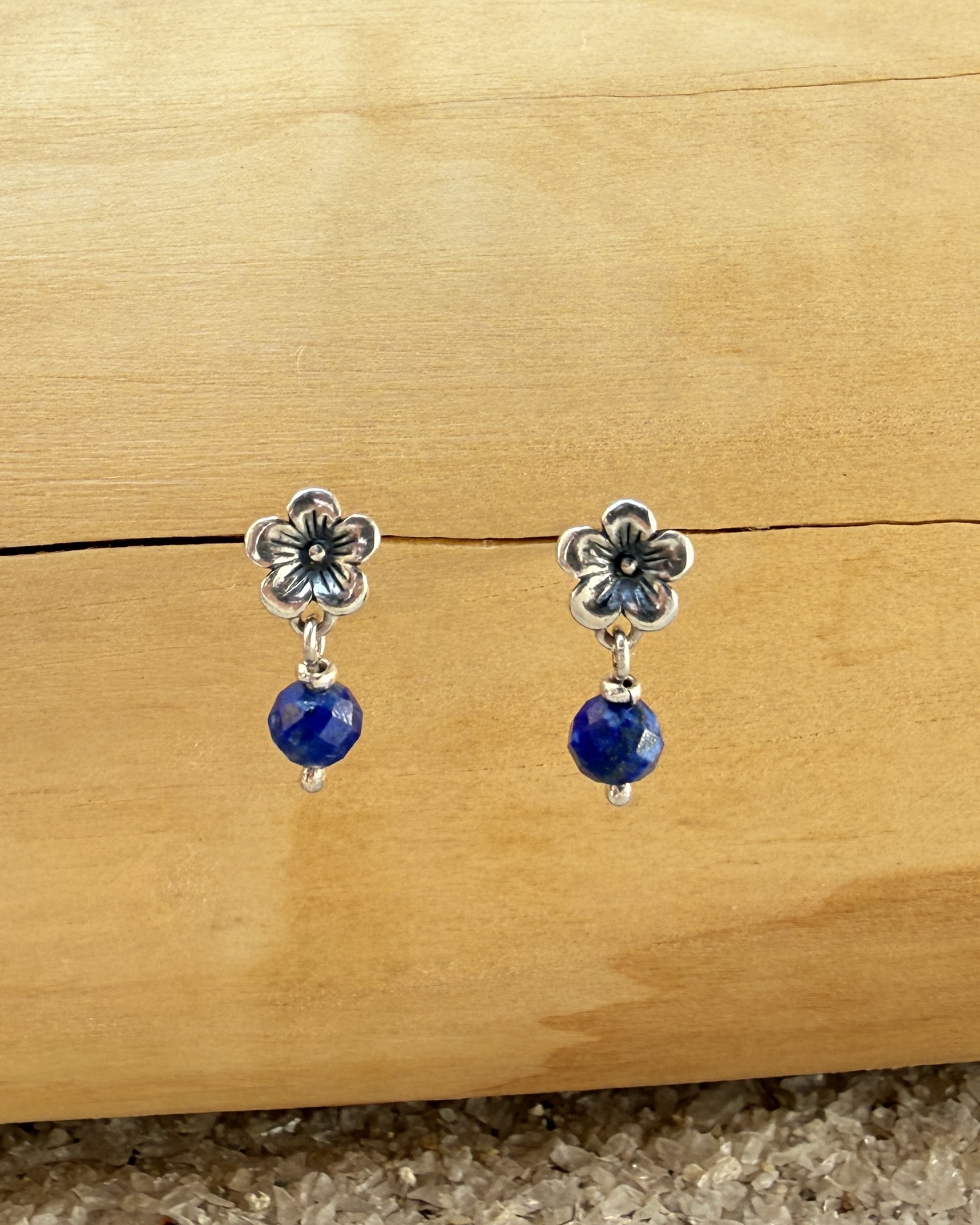 Aros Florcita de plata 950 y Piedras 1