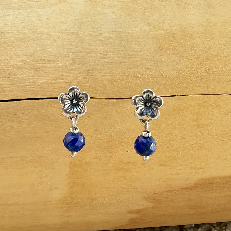 Aros Florcita de plata 950 y Piedras 1