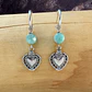 Aros argolla Corazón coronado plata 950 y piedras  - Miniatura 1