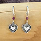 Aros argolla Corazón coronado plata 950 y piedras  - Miniatura 2