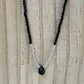 Collar piedra central, mostacillas de piedras y plata 1000  - Miniatura 4