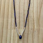 Collar piedra central, mostacillas de piedras y plata 1000  - Miniatura 1