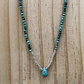 Collar piedra central, mostacillas de piedras y plata 1000  - Miniatura 3