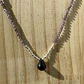Collar piedra central, mostacillas de piedras y plata 1000  - Miniatura 5