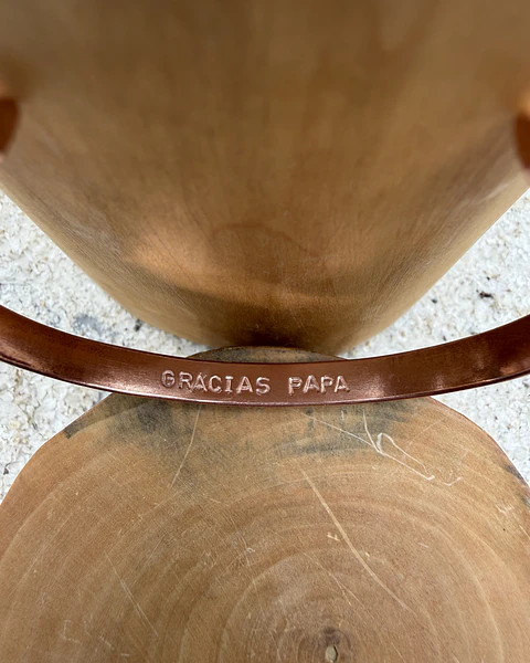 V Esclava de Cobre "Gracias Papá"  triangular   