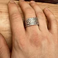V Anillo Martillado Tupido de Plata 950  - Miniatura 2
