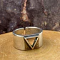 V Anillo con Triángulo Calado de Plata 950 - Miniatura 1