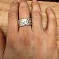 V Anillo con Martillado Grueso de Plata 950 - Miniatura 2