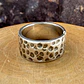 V Anillo con Martillado Grueso de Plata 950 - Miniatura 1