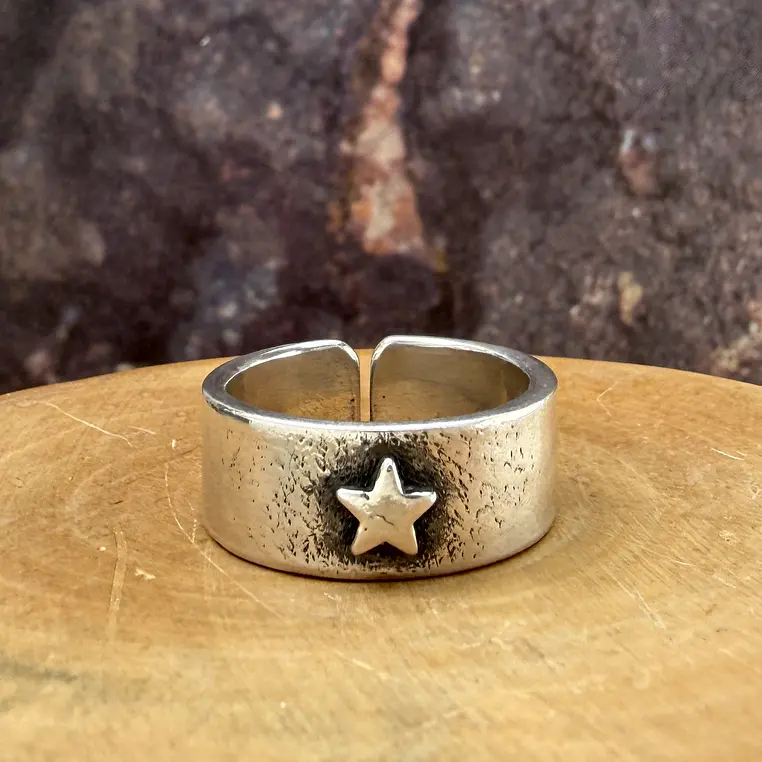 V Anillo con Estrella de Plata 950 1