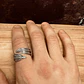 U Anillo Pluma Ajustable de Plata 950 - Miniatura 3