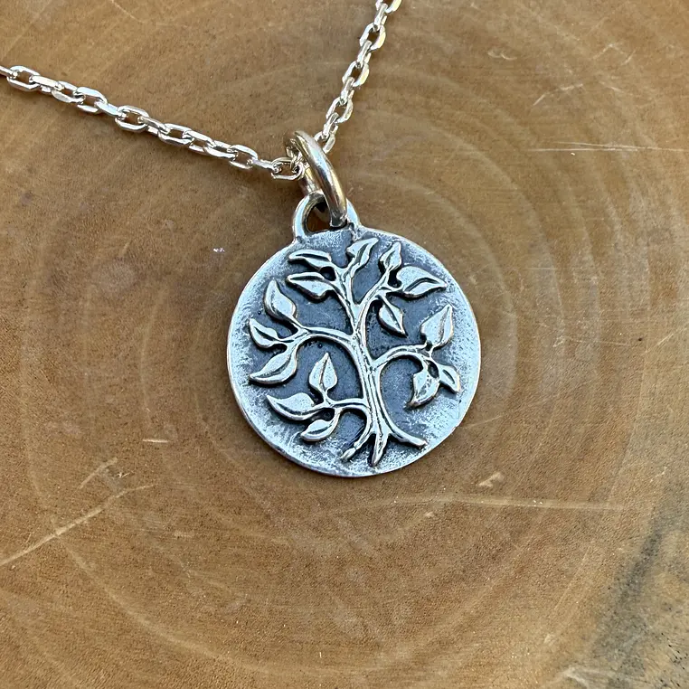Medalla Árbol Hojas de Plata 950 1