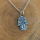 Medalla Mano de Hamsa de Plata 950 - Miniatura 1