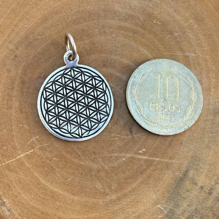 Medalla Flor de la Vida de Plata 950 2