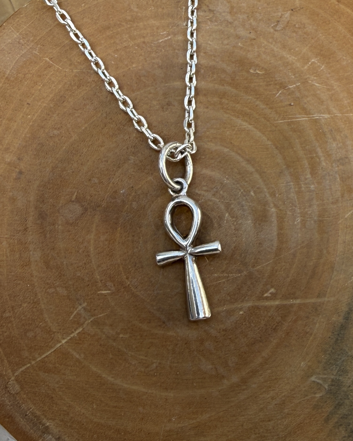 Colgante cruz egipcia ankh en plata 925