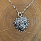 Medalla Corazón Floreado de Plata 950 - Miniatura 1